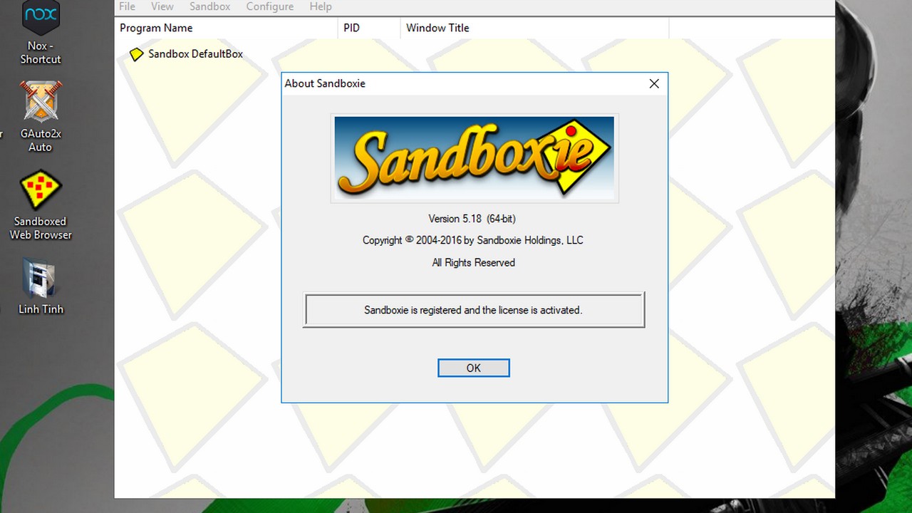 Phần mềm Sandboxie